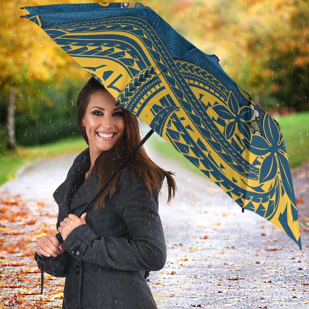 Nauru Christmas Umbrella Frigatebird Bird Santa Tribal Waves DT05 - Polynesian Pride