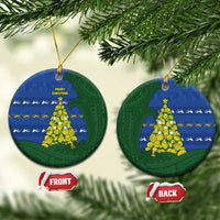 Solomon Islands Christmas Ceramic Ornament Seashell Xmas Tree Tribal Waves - Polynesian Pride
