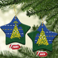Solomon Islands Christmas Ceramic Ornament Seashell Xmas Tree Tribal Waves - Polynesian Pride