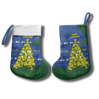 Solomon Islands Christmas Stocking Seashell Xmas Tree Tribal Waves - Polynesian Pride