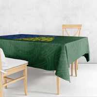 Solomon Islands Christmas Tablecloth Seashell Xmas Tree Tribal Waves - Polynesian Pride