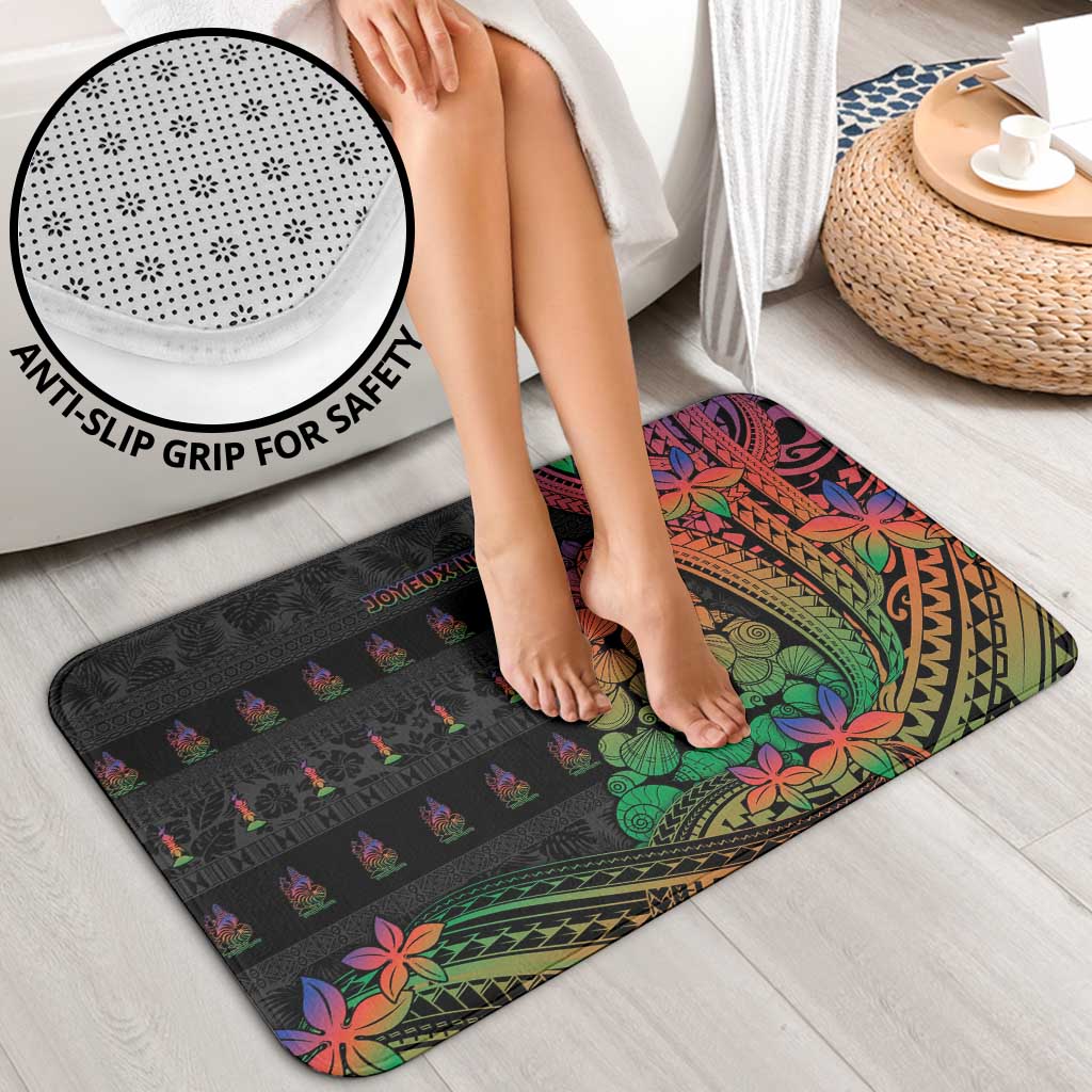 New Caledonia Christmas Bathroom Set Seashell Xmas Tree Tribal Waves - Polynesian Pride