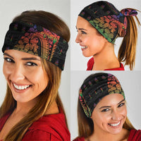 New Caledonia Christmas Neck Gaiter Seashell Xmas Tree Tribal Waves - Polynesian Pride