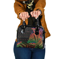 New Caledonia Christmas Shoulder Handbag Seashell Xmas Tree Tribal Waves - Polynesian Pride