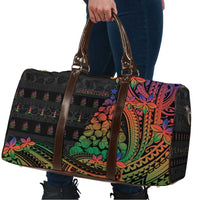 New Caledonia Christmas Travel Bag Seashell Xmas Tree Tribal Waves - Polynesian Pride