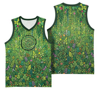 Polynesia Mother Nature Basketball Jersey Glowing Heart Spiral Tropical Vine Floral DT05 - Polynesian Pride