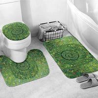 Polynesia Mother Nature Bathroom Set Glowing Heart Spiral Tropical Vine Floral DT05 Mat Set Only (3 pcs) One Size Green - Polynesian Pride