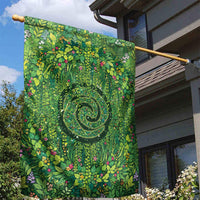 Polynesia Mother Nature Garden Flag Glowing Heart Spiral Tropical Vine Floral DT05 - Polynesian Pride