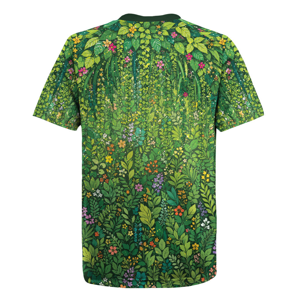 Polynesia Mother Nature Rugby Jersey Glowing Heart Spiral Tropical Vine Floral DT05 - Polynesian Pride