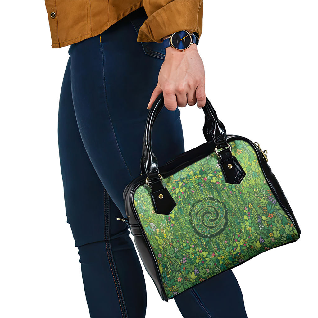 Polynesia Mother Nature Shoulder Handbag Glowing Heart Spiral Tropical Vine Floral DT05 - Polynesian Pride