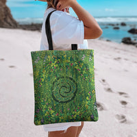 Polynesia Mother Nature Tote Bag Glowing Heart Spiral Tropical Vine Floral DT05 - Polynesian Pride
