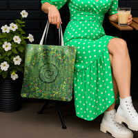 Polynesia Mother Nature Tote Bag Glowing Heart Spiral Tropical Vine Floral DT05 - Polynesian Pride