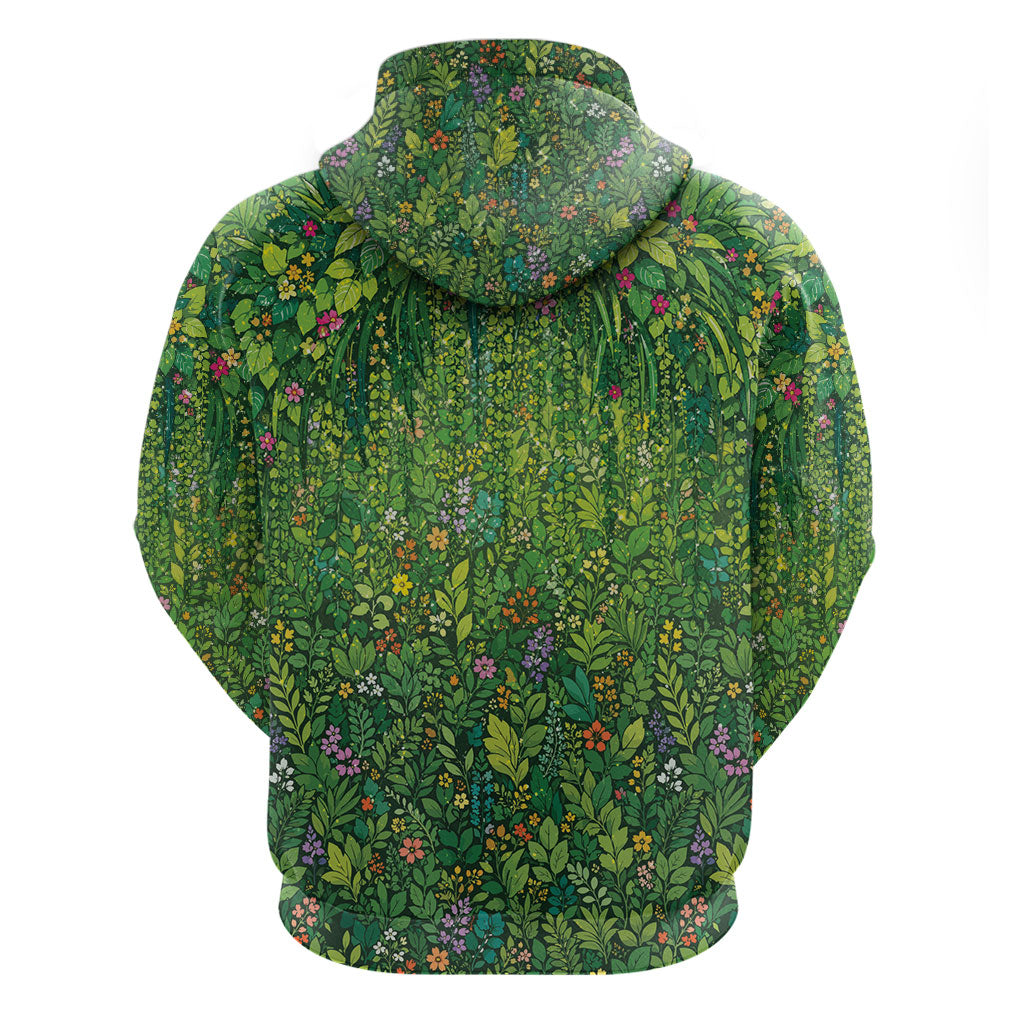 Polynesia Mother Nature Zip Hoodie Glowing Heart Spiral Tropical Vine Floral DT05 - Polynesian Pride
