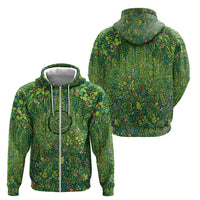 Polynesia Mother Nature Zip Hoodie Glowing Heart Spiral Tropical Vine Floral DT05 - Polynesian Pride