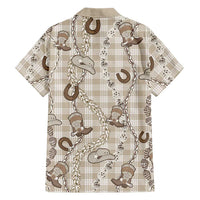 Hawaii Palaka Cowboy Family Matching Long Sleeve Bodycon Dress and Hawaiian Shirt Shell Maile Lei With Western Patterns - Polynesian Pride