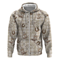 Hawaii Palaka Cowboy Hoodie Shell Maile Lei With Western Patterns - Polynesian Pride