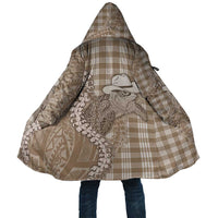 Beige Hawaii Palaka Cowboy Turtle Cloak Hawaiian Paniolo Puakenikeni Maile Lei - Polynesian Pride