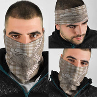 Beige Hawaii Palaka Cowboy Turtle Neck Gaiter Hawaiian Paniolo Puakenikeni Maile Lei - Polynesian Pride