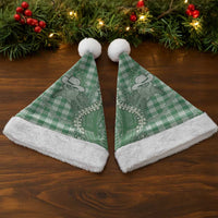 Green Hawaii Palaka Cowboy Turtle Christmas Santa Hat Hawaiian Paniolo Puakenikeni Maile Lei - Polynesian Pride