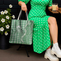 Green Hawaii Palaka Cowboy Turtle Tote Bag Hawaiian Paniolo Puakenikeni Maile Lei - Polynesian Pride