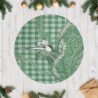 Green Hawaii Palaka Cowboy Turtle Tree Skirt Hawaiian Paniolo Puakenikeni Maile Lei - Polynesian Pride