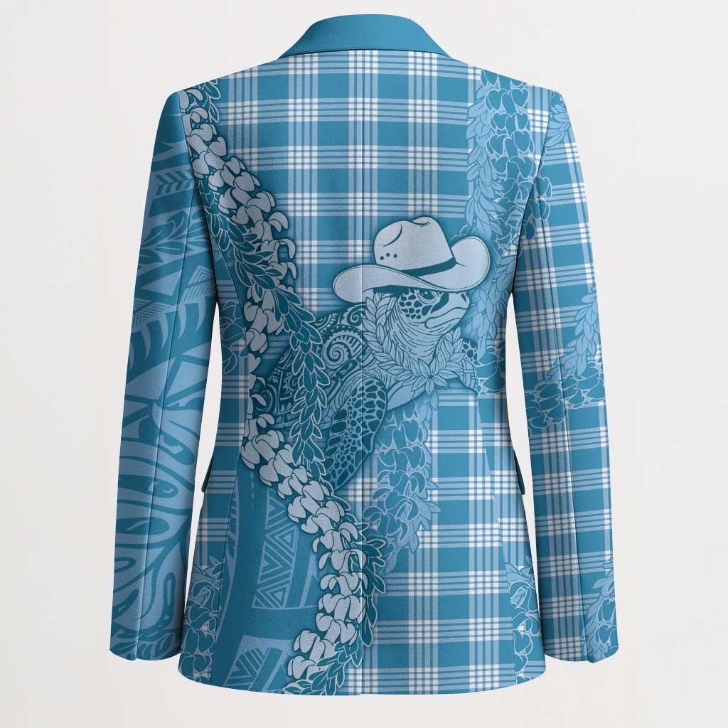 Blue Hawaii Palaka Cowboy Turtle Blazer Hawaiian Paniolo Puakenikeni Maile Lei DT05 - Polynesian Pride