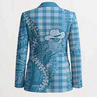 Blue Hawaii Palaka Cowboy Turtle Blazer Hawaiian Paniolo Puakenikeni Maile Lei DT05 - Polynesian Pride