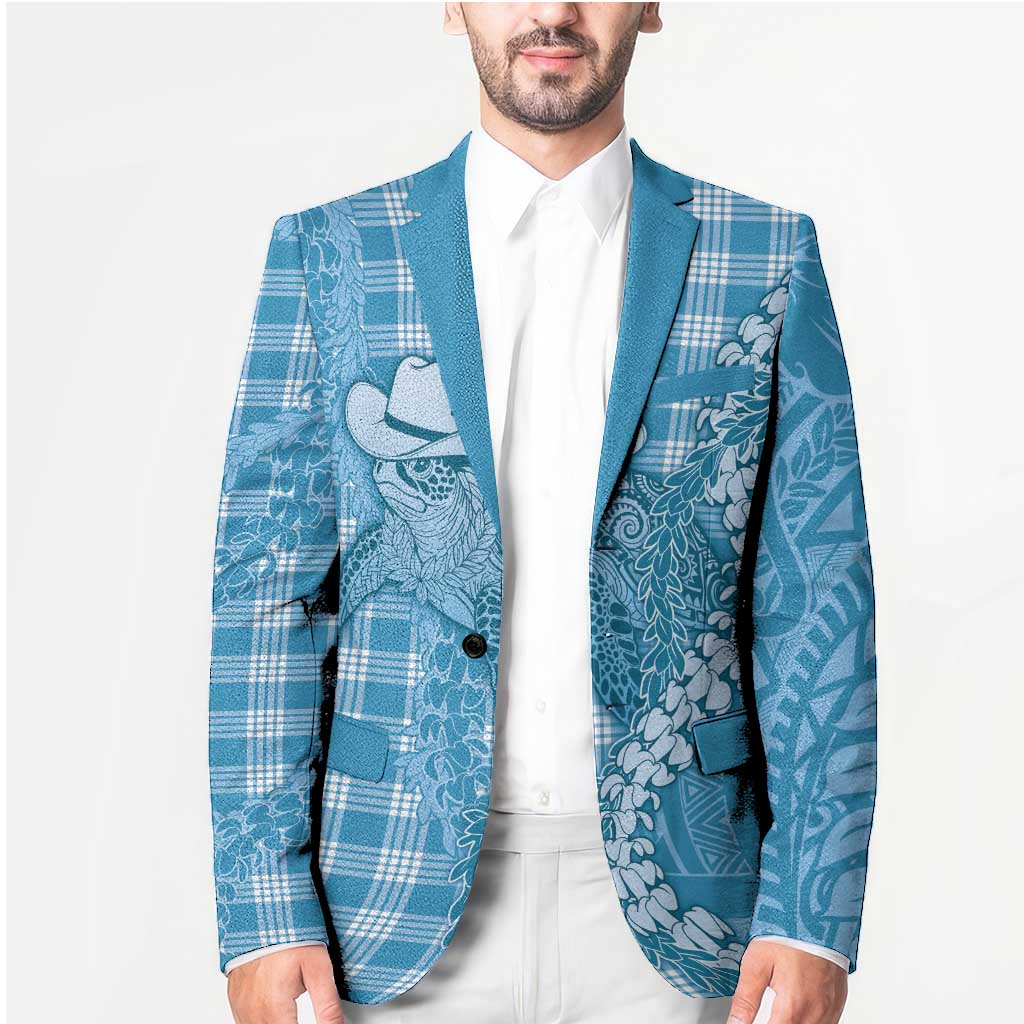 Blue Hawaii Palaka Cowboy Turtle Blazer Hawaiian Paniolo Puakenikeni Maile Lei DT05 - Polynesian Pride