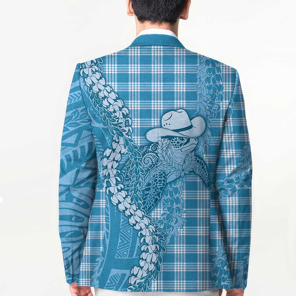 Blue Hawaii Palaka Cowboy Turtle Blazer Hawaiian Paniolo Puakenikeni Maile Lei DT05 - Polynesian Pride