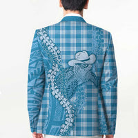 Blue Hawaii Palaka Cowboy Turtle Blazer Hawaiian Paniolo Puakenikeni Maile Lei DT05 - Polynesian Pride