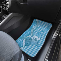 Blue Hawaii Palaka Cowboy Turtle Car Mats Hawaiian Paniolo Puakenikeni Maile Lei - Polynesian Pride