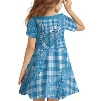 Blue Hawaii Palaka Cowboy Turtle Family Matching Tank Maxi Dress and Hawaiian Shirt Hawaiian Paniolo Puakenikeni Maile Lei DT05 - Polynesian Pride