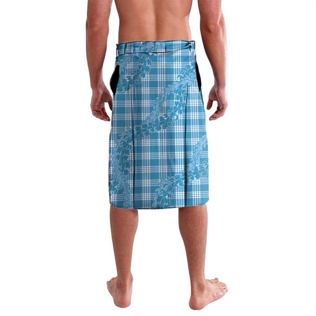 Blue Hawaii Palaka Cowboy Turtle Lavalava Hawaiian Paniolo Puakenikeni Maile Lei - Polynesian Pride