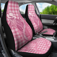 Pink Hawaii Palaka Cowboy Turtle Car Seat Cover Hawaiian Paniolo Puakenikeni Maile Lei DT05 - Polynesian Pride