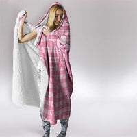 Pink Hawaii Palaka Cowboy Turtle Hooded Blanket Hawaiian Paniolo Puakenikeni Maile Lei - Polynesian Pride