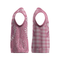 Pink Hawaii Palaka Cowboy Turtle Christmas Knitted V-Neck Vest Hawaiian Paniolo Puakenikeni Maile Lei DT05 - Polynesian Pride