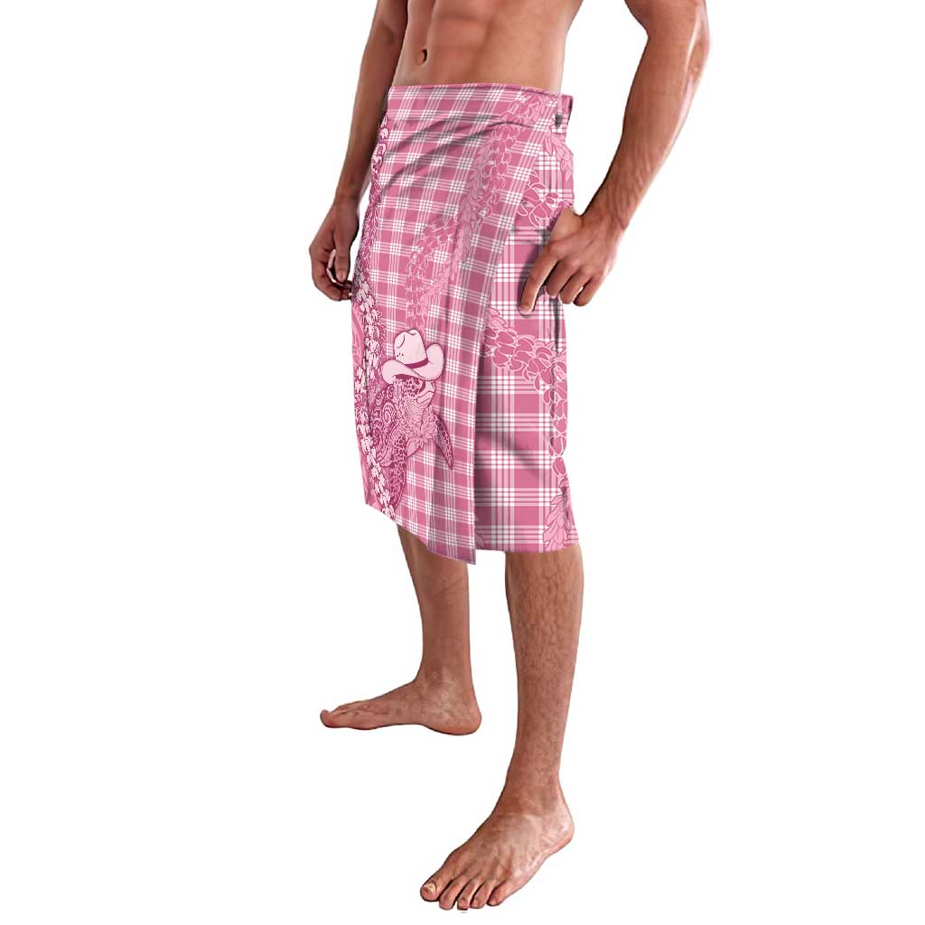 Pink Hawaii Palaka Cowboy Turtle Lavalava Hawaiian Paniolo Puakenikeni Maile Lei DT05 - Polynesian Pride