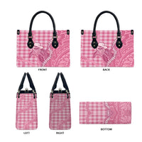 Pink Hawaii Palaka Cowboy Turtle Leather Bag Hawaiian Paniolo Puakenikeni Maile Lei - Polynesian Pride