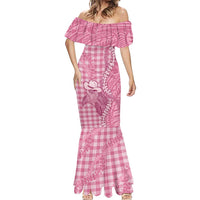 Pink Hawaii Palaka Cowboy Turtle Mermaid Dress Hawaiian Paniolo Puakenikeni Maile Lei DT05 - Polynesian Pride