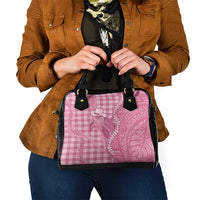 Pink Hawaii Palaka Cowboy Turtle Shoulder Handbag Hawaiian Paniolo Puakenikeni Maile Lei - Polynesian Pride