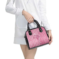Pink Hawaii Palaka Cowboy Turtle Shoulder Handbag Hawaiian Paniolo Puakenikeni Maile Lei - Polynesian Pride