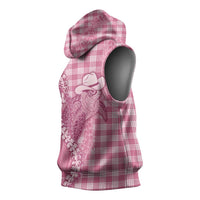 Pink Hawaii Palaka Cowboy Turtle Sleeveless Hoodie Hawaiian Paniolo Puakenikeni Maile Lei DT05 - Polynesian Pride