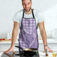 Purple Hawaii Palaka Cowboy Turtle Apron Hawaiian Paniolo Puakenikeni Maile Lei - Polynesian Pride