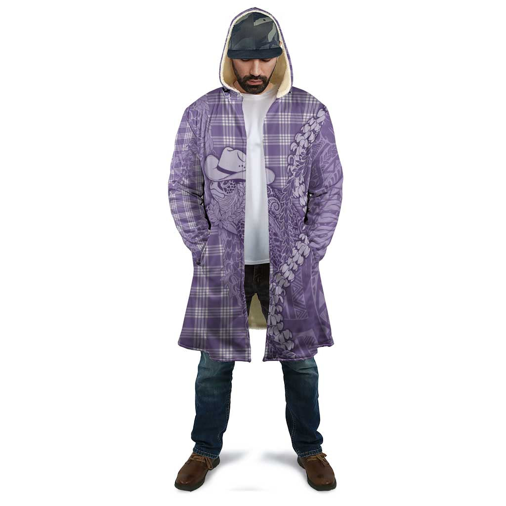 Purple Hawaii Palaka Cowboy Turtle Cloak Hawaiian Paniolo Puakenikeni Maile Lei - Polynesian Pride