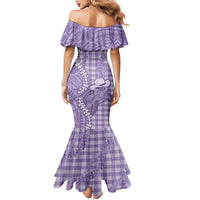 Purple Hawaii Palaka Cowboy Turtle Family Matching Mermaid Dress and Hawaiian Shirt Hawaiian Paniolo Puakenikeni Maile Lei DT05 - Polynesian Pride