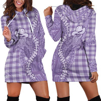 Purple Hawaii Palaka Cowboy Turtle Hoodie Dress Hawaiian Paniolo Puakenikeni Maile Lei DT05 - Polynesian Pride