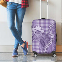 Purple Hawaii Palaka Cowboy Turtle Luggage Cover Hawaiian Paniolo Puakenikeni Maile Lei DT05 - Polynesian Pride