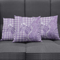 Purple Hawaii Palaka Cowboy Turtle Pillow Cover Hawaiian Paniolo Puakenikeni Maile Lei - Polynesian Pride