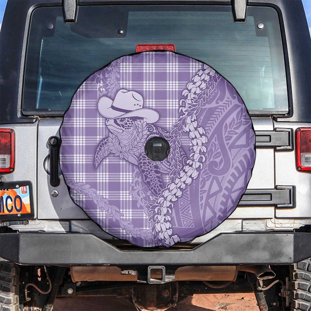 Purple Hawaii Palaka Cowboy Turtle Spare Tire Cover Hawaiian Paniolo Puakenikeni Maile Lei DT05 Purple - Polynesian Pride