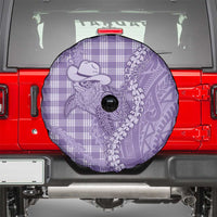 Purple Hawaii Palaka Cowboy Turtle Spare Tire Cover Hawaiian Paniolo Puakenikeni Maile Lei DT05 - Polynesian Pride